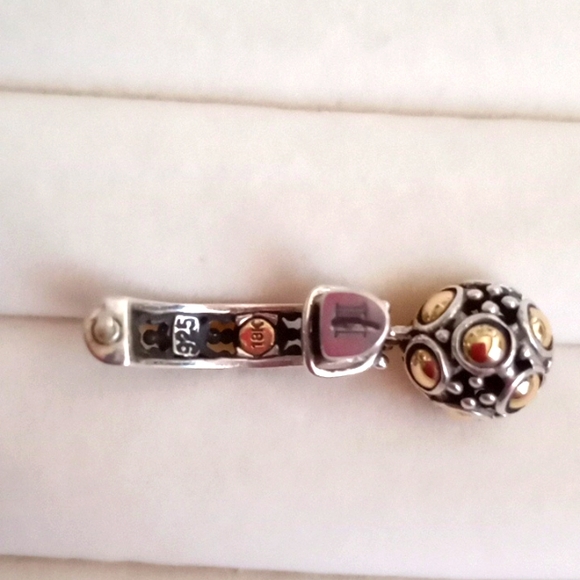 JOHN HARDY TWO-TONE JAISALMER DOT DROP EARRING'S - Picture 8 of 10